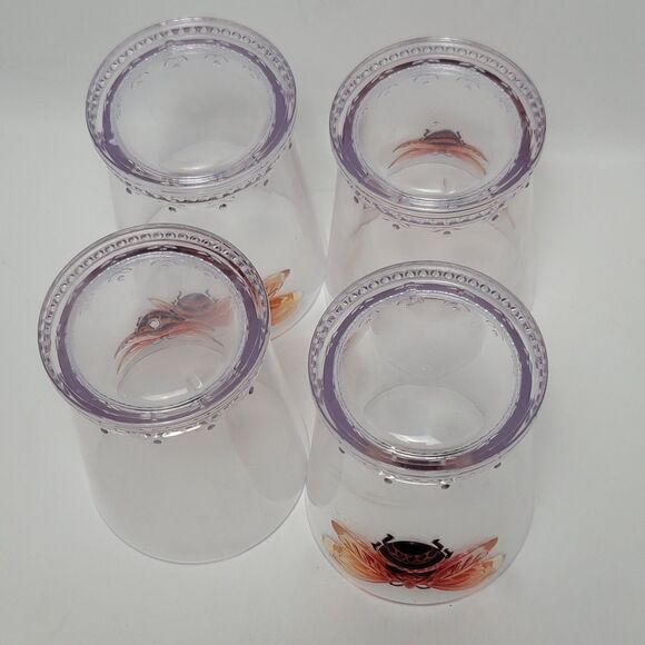 Rachel Ashwell The Prairie Collection Queen Bee Tumblers Set Of 4 Plastic Cups - Picture 8 of 11